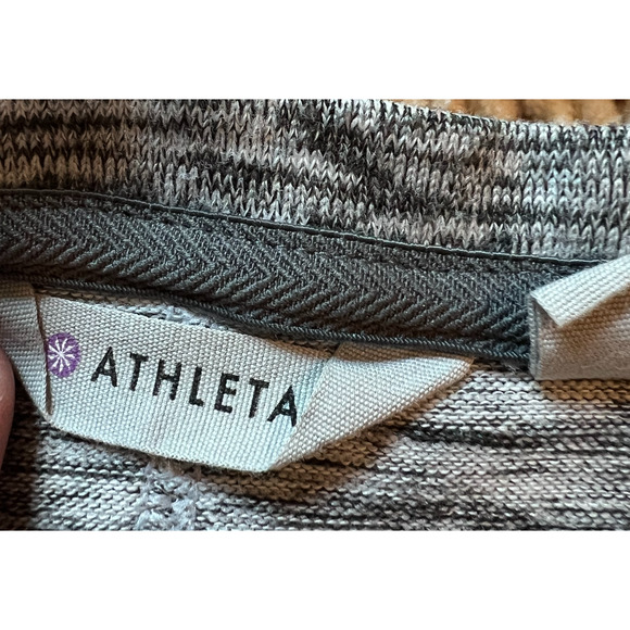 ATHLETA Destiny Techie Dress Size Small Gray Pockets Round Neck Long Sleeve - Picture 4 of 11